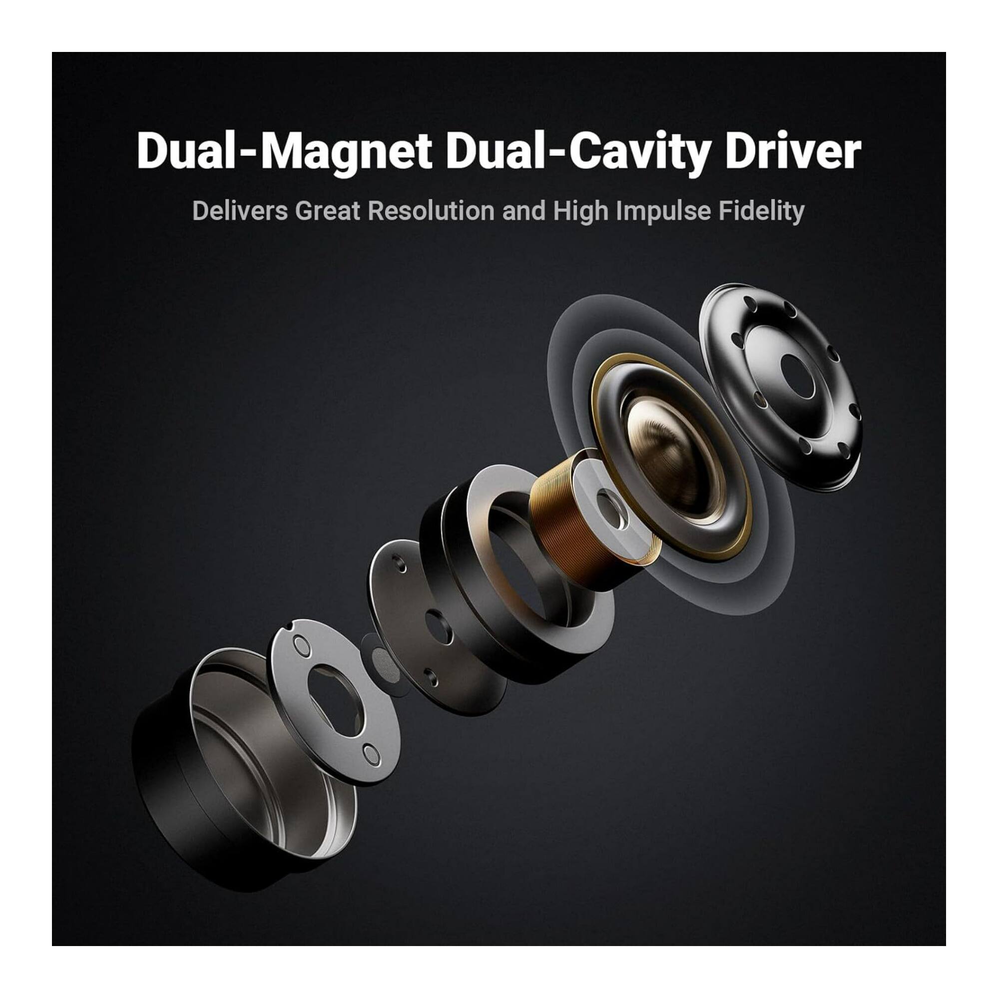Dual-Magnet Dual-Cavity Driver  
Delivers Great Resolution and High Impulse Fidelity