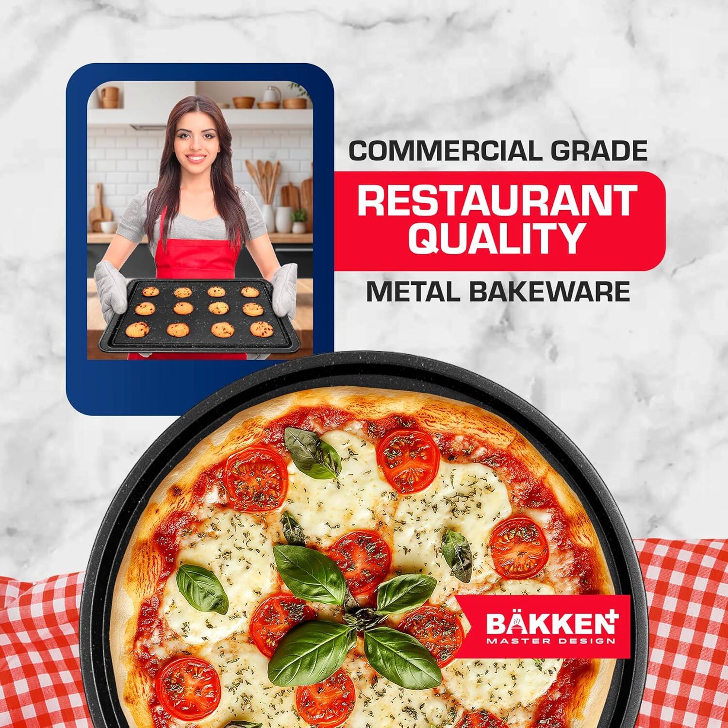 COMMERCIAL GRADE RESTAURANT QUALITY METAL BAKEWARE BKKEN MASTER DESIGN