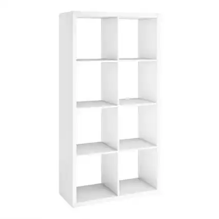 Front. ClosetMaid - ClosetMaid 4583 Decorative Bookcase Open Back 8-Cube Storage Organizer, White - White.