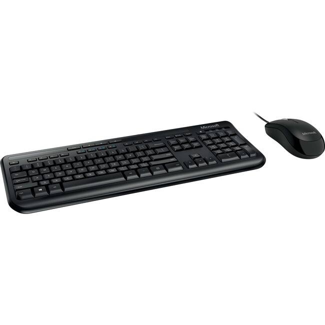 Incase - Microsoft Wired Desktop 600 Keyboard and Mouse - Keyboard - Cable - Mouse - Optical - Black