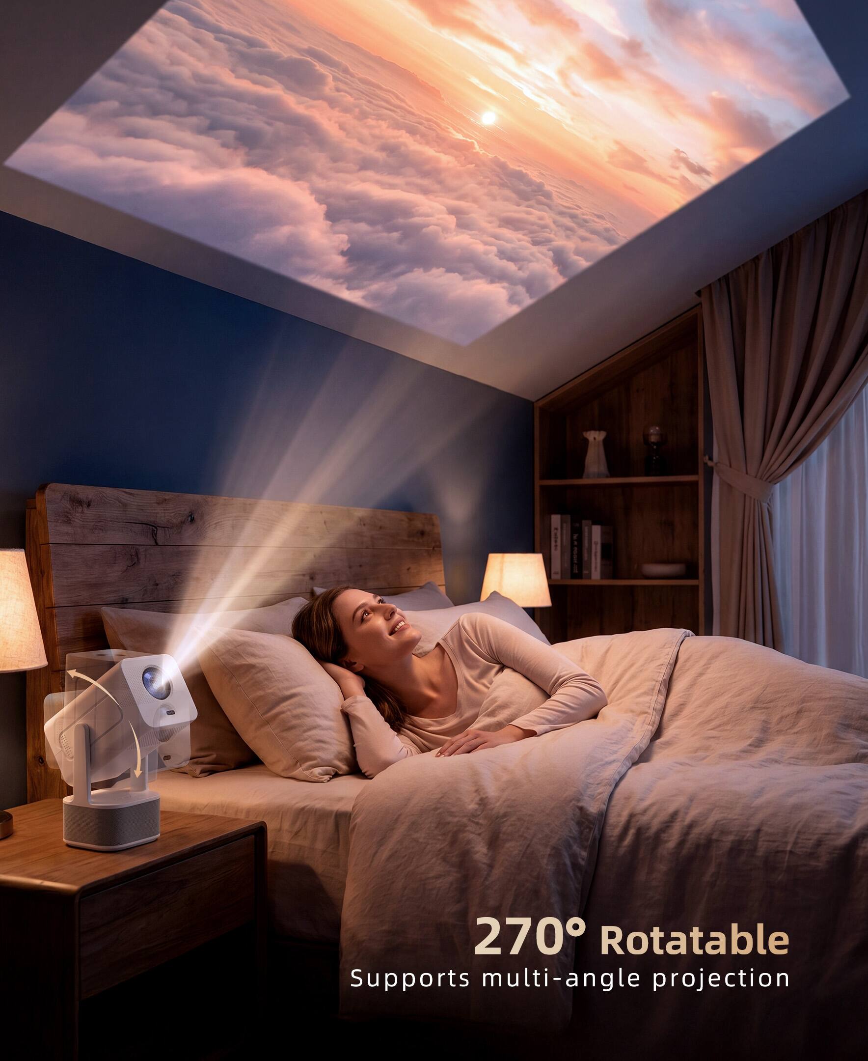 270° Rotatable  
Supports multi-angle projection
