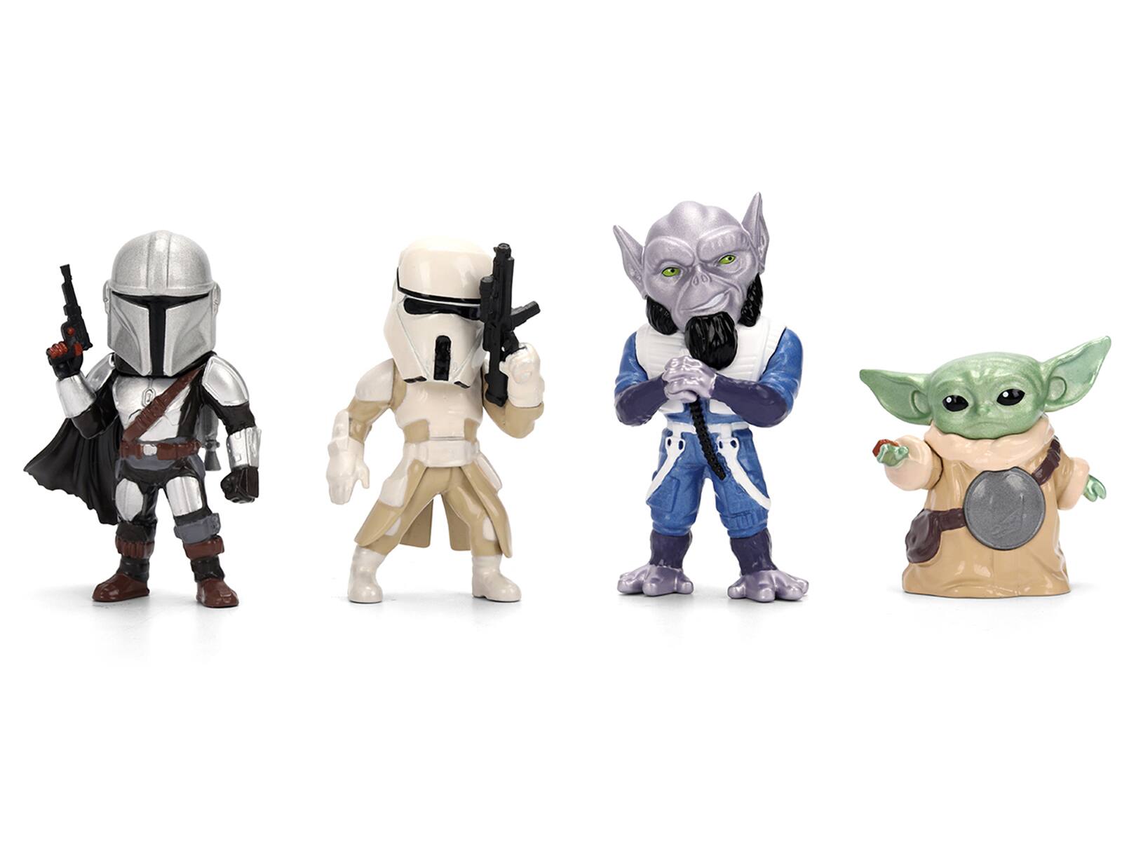 Alt View 1. Jada - Set of 4 Diecast Figures "Star Wars: The Mandalorian & Grogu" (2026) Movie "Metalfigs" Series Diecast Models by Jada.