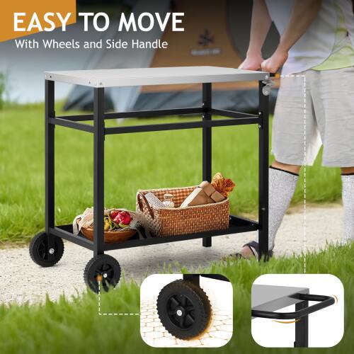 EASY TO MOVE  
With Wheels and Side Handle
