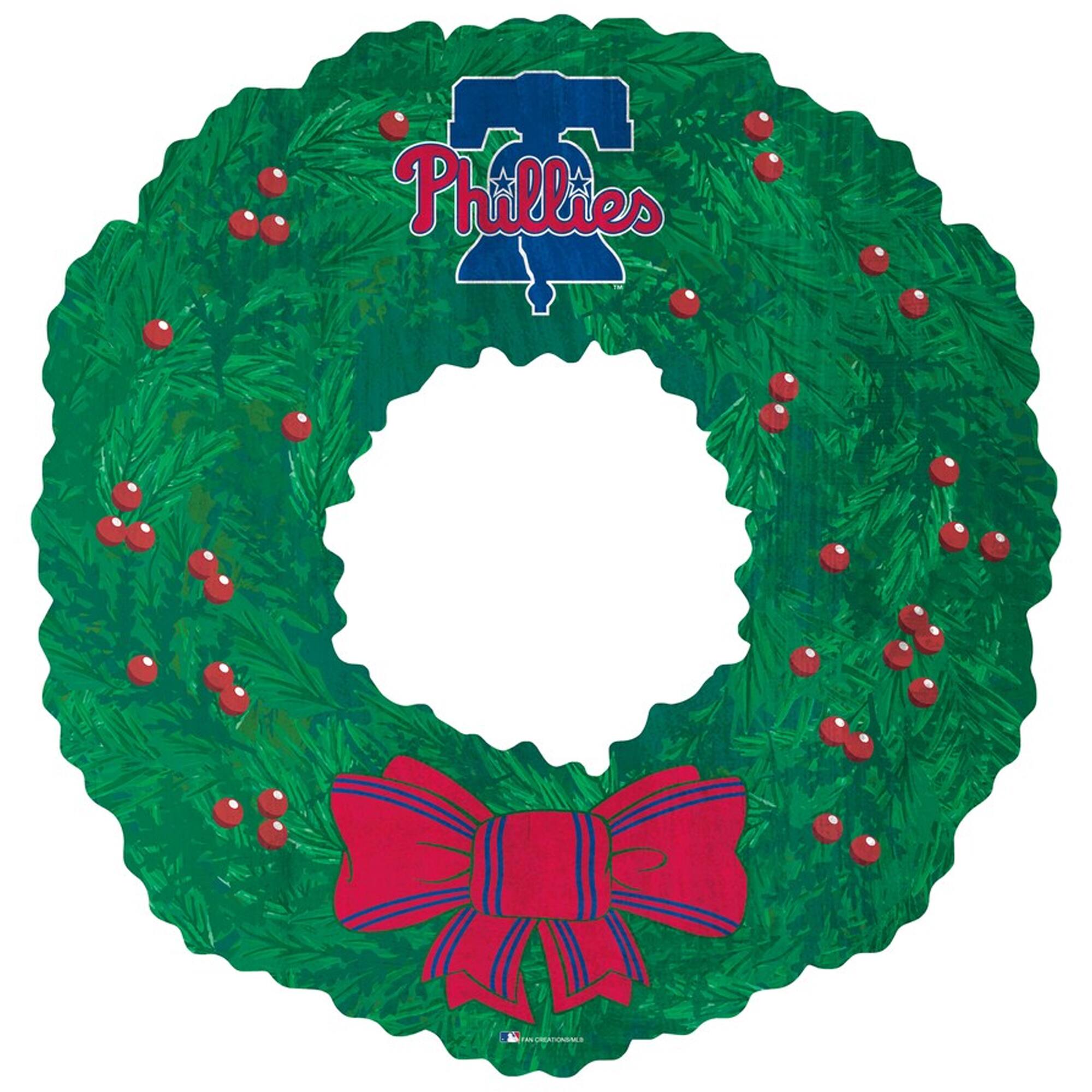 Front. Fan Creations - 16'' Team Wreath Sign - Green.