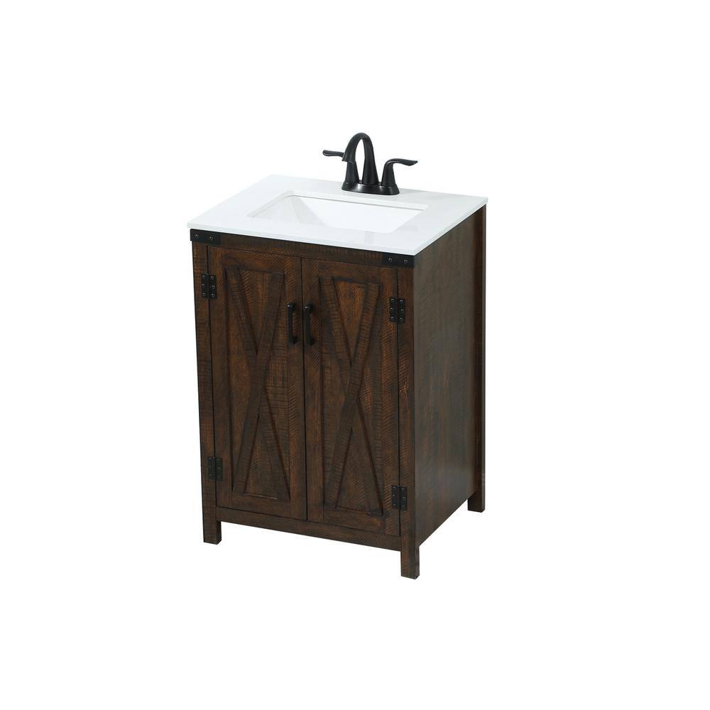 Alt View 3. Elegant Kitchen and Bath - 24 inch Single bathroom vanity in expresso - Expresso.