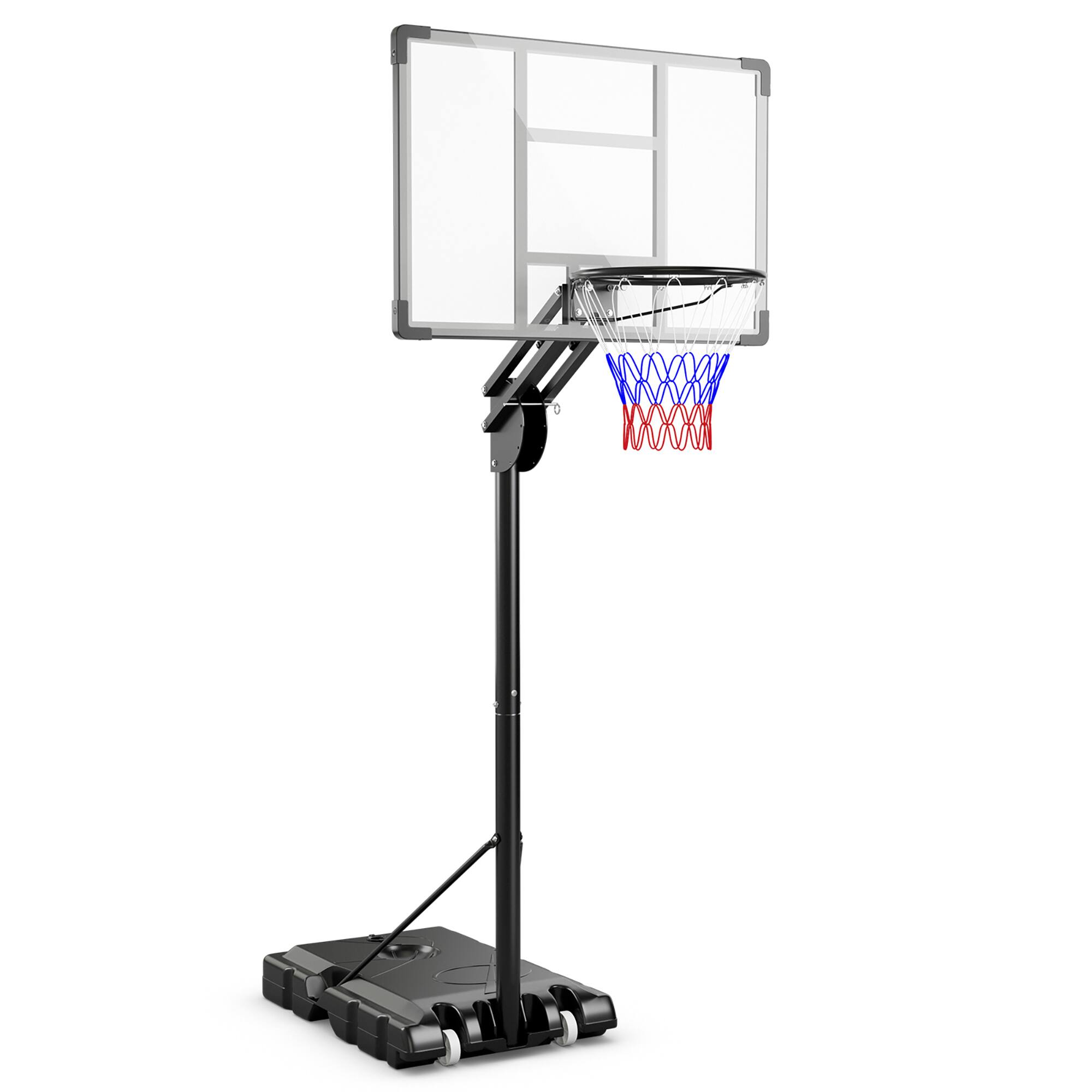 Alt View 9. Gymax - Gymax Portable Basketball Hoop System 4.9-10 FT Adjustable w/ Weight Bag Wheels Outdoor - Black.