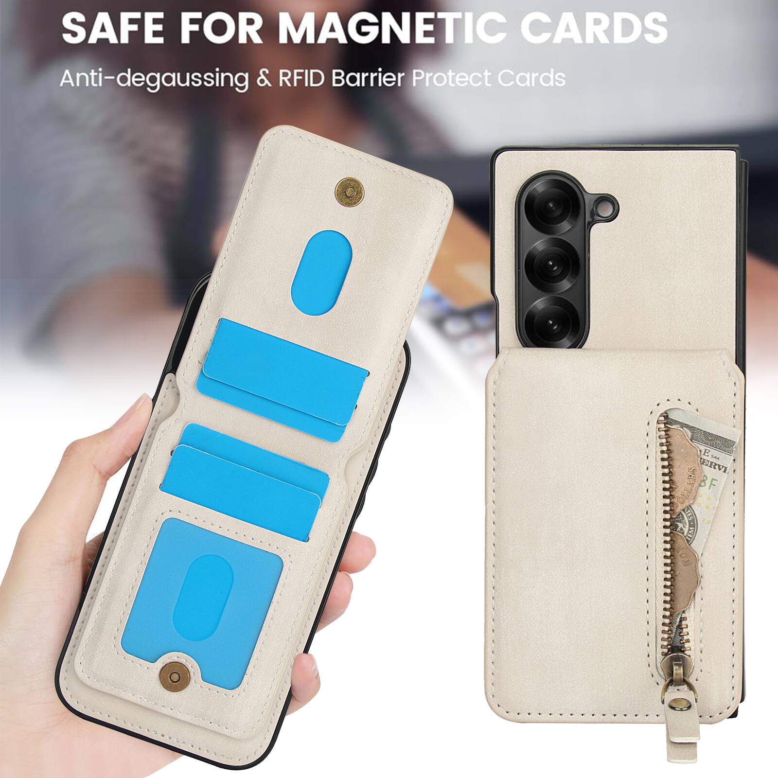 SAFE FOR MAGNETIC CARDS  
Anti-degaussing & RFID Barrier Protect Cards