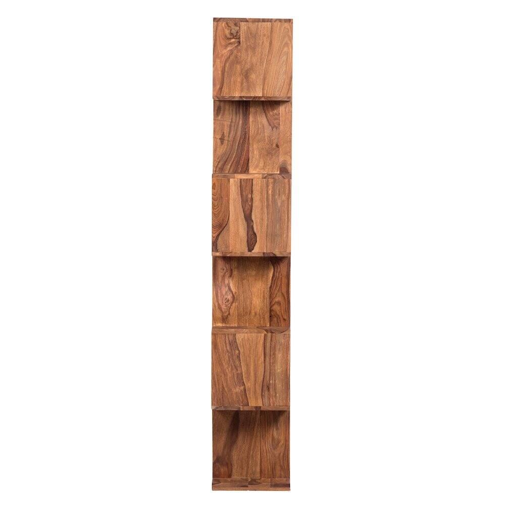 Alt View 2. Porter Designs - Urban Solid Sheesham Wood 6 Shelf Bookcase, Natural - Brown.