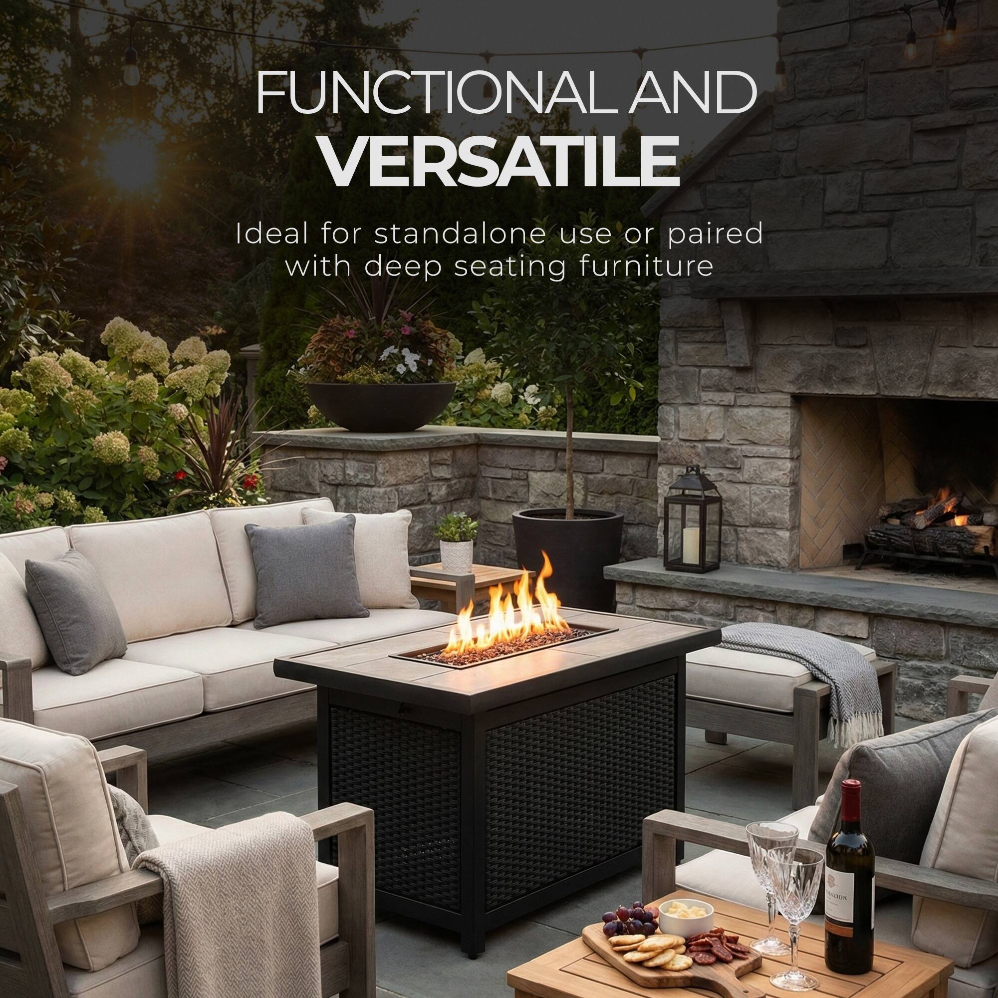 FUNCTIONAL AND VERSATILE  
Ideal for standalone use or paired with deep seating furniture