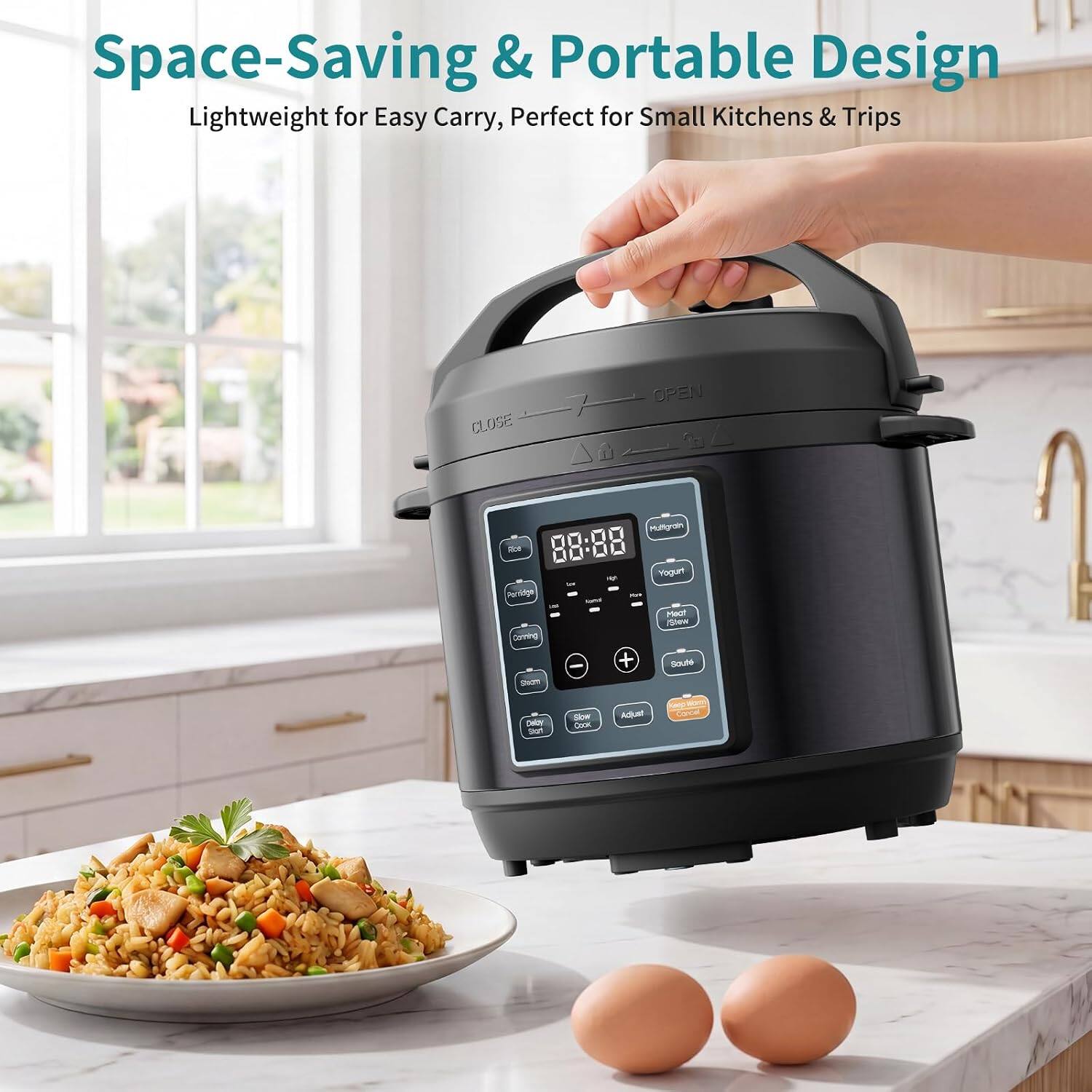 Space-Saving & Portable Design Lightweight for Easy Carry, Perfect for Small Kitchens & Trips