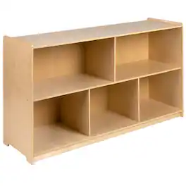 Emma + Oliver - Wooden School Classroom Storage Cabinet/Cubby for Commercial or Home Use - Natural
