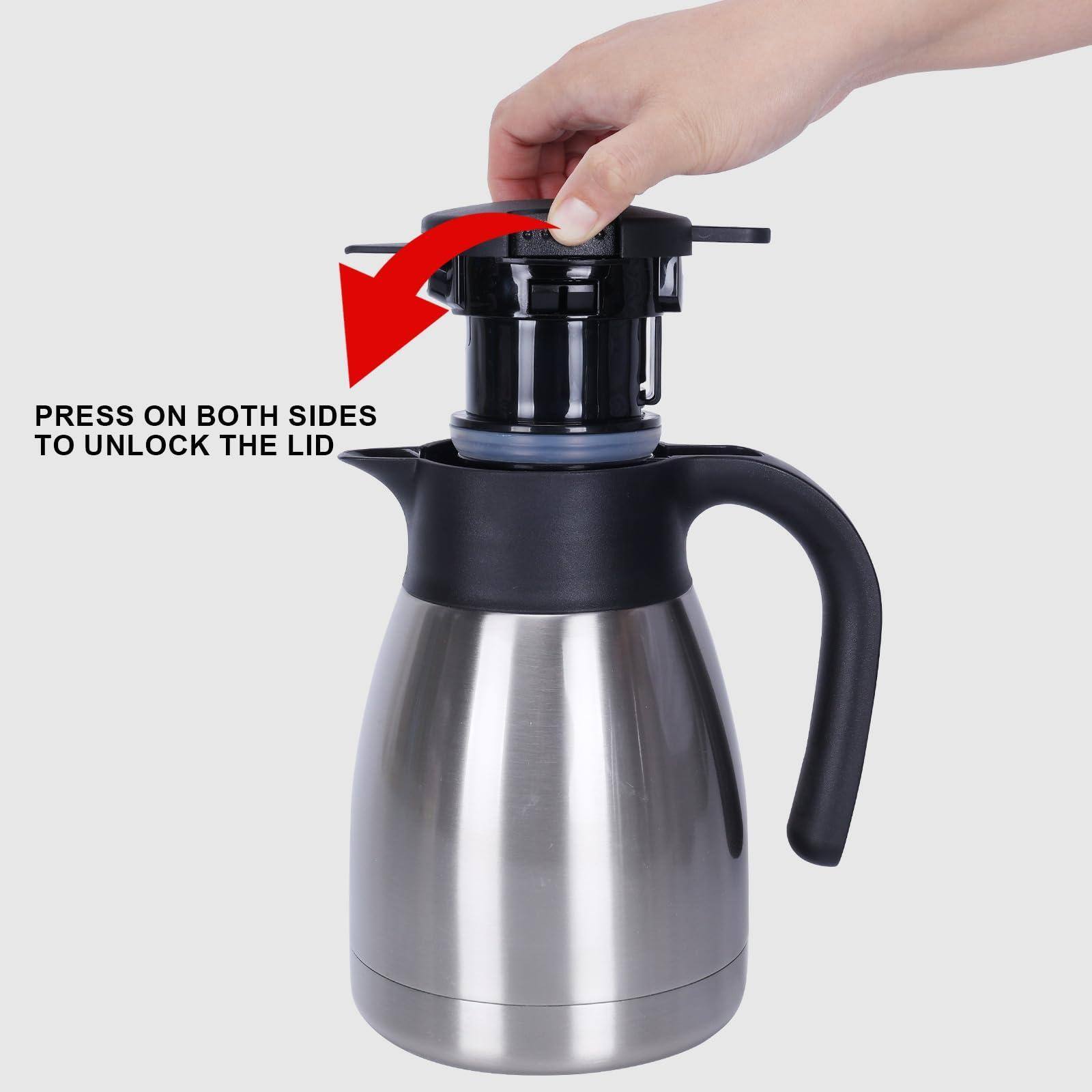 PRESS ON BOTH SIDES TO UNLOCK THE LID