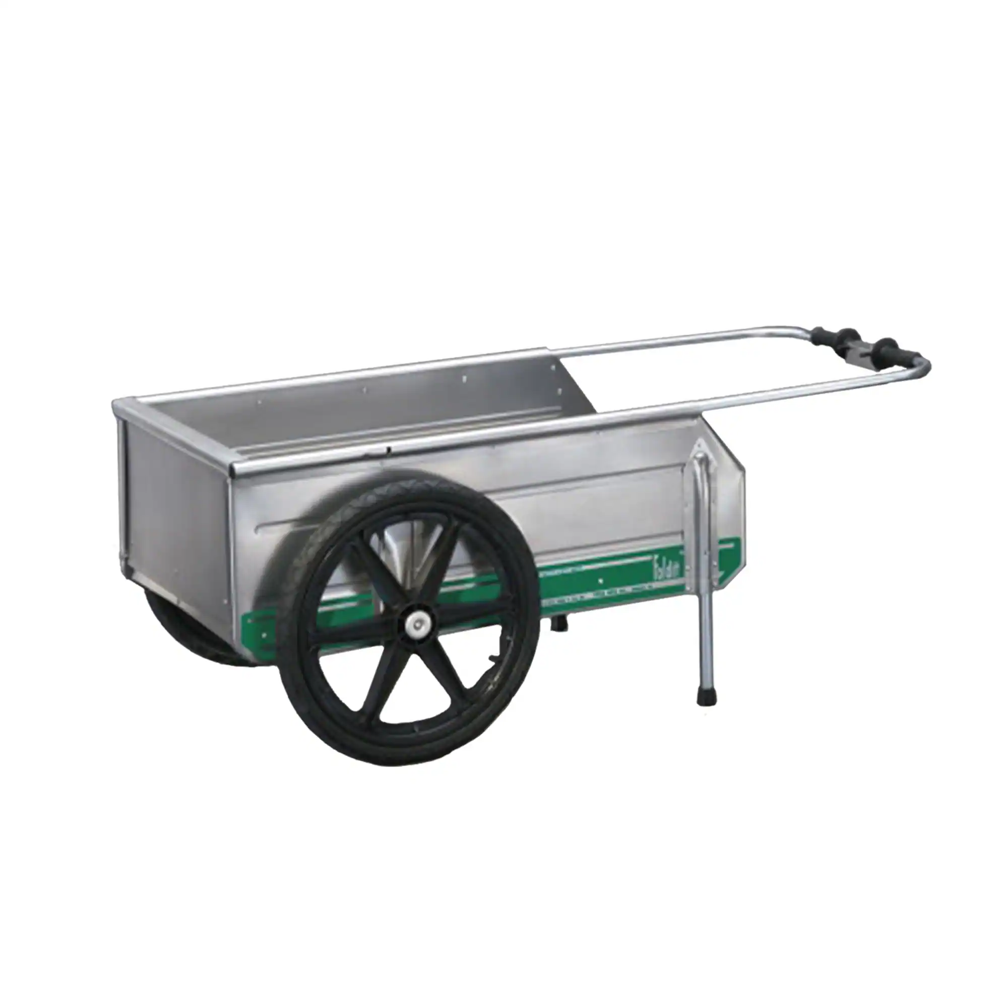 Front. Tipke Manufacturing Company - Tipke Manufacturing Company Foldit Do It All Aluminum Folding Cart, Green Stripe - Silver.