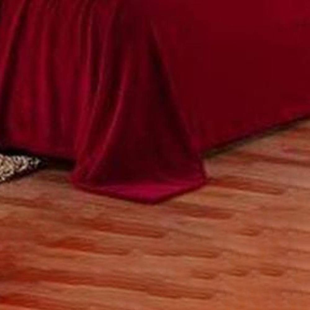 Alt View 1. Noble House - Plazatex Micro Plush Solid Blanket - Queen 86x86", Burgundy - Burgundy.