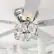 Front. Breezary - 52'' Flush Mount Ceiling Fan with Light Kit, Low Profile Indoor Crystal Fan, 5 Blades, 6-Speed DC Motor, Remote, Timer - Chrome with Silver Blades.