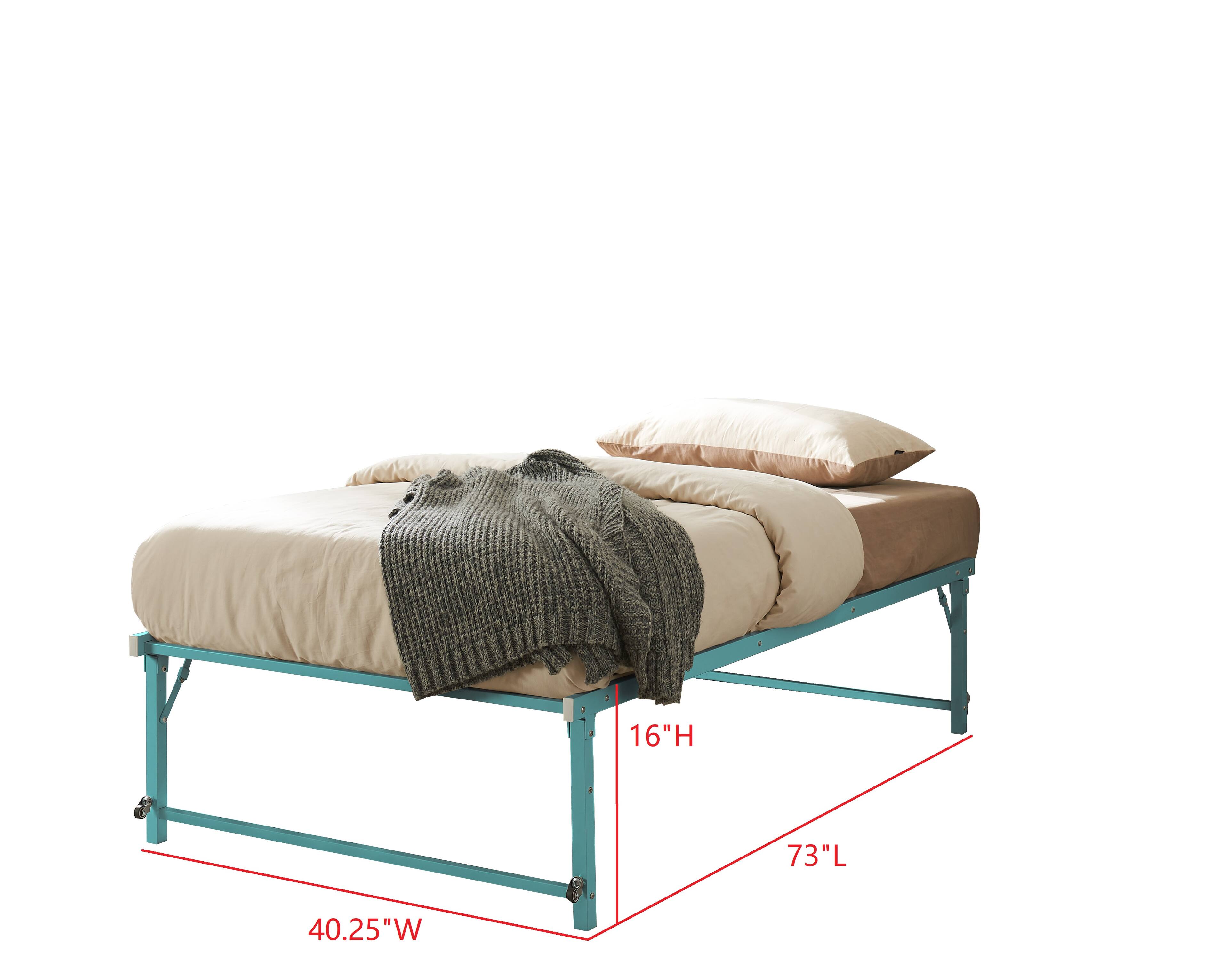 Kings Brand Furniture Amara Trundle Bed Turquoise - Best Buy