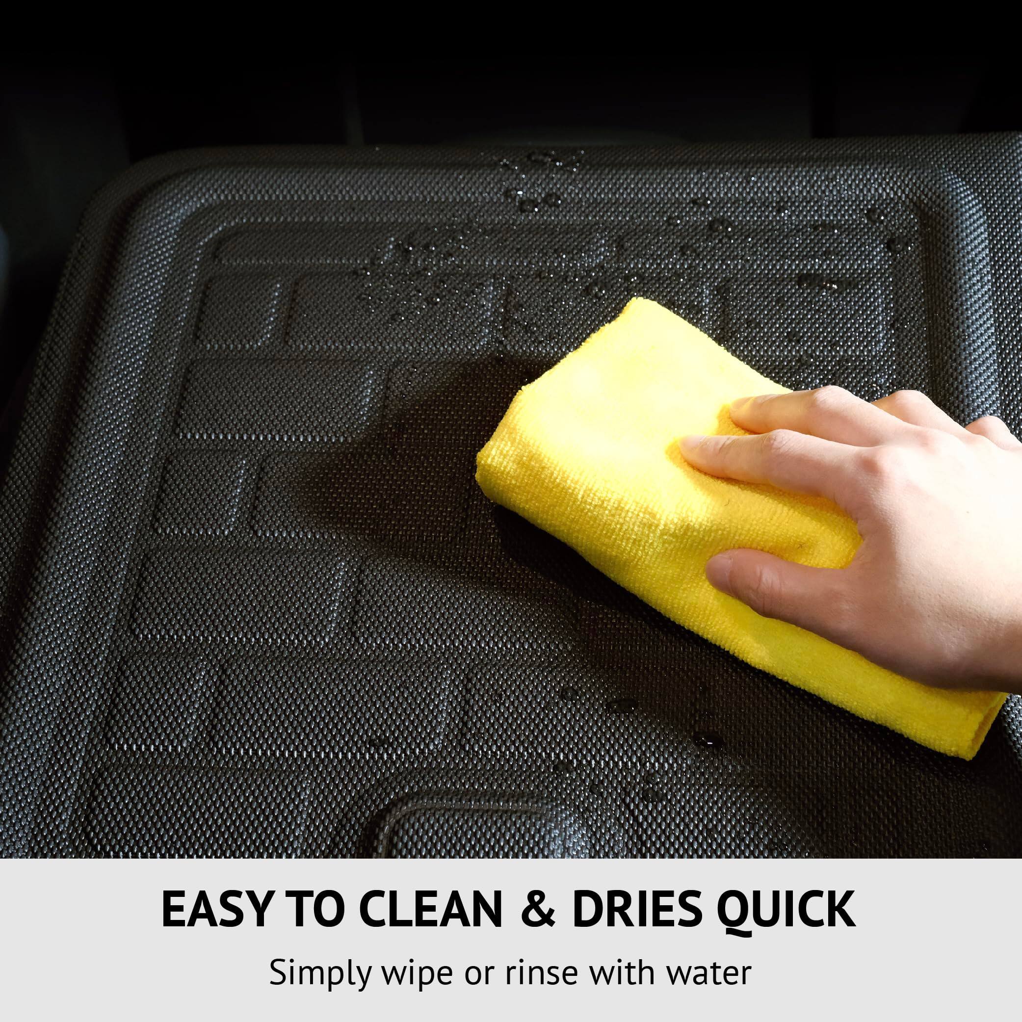 EASY TO CLEAN & DRIES QUICK  
Simply wipe or rinse with water