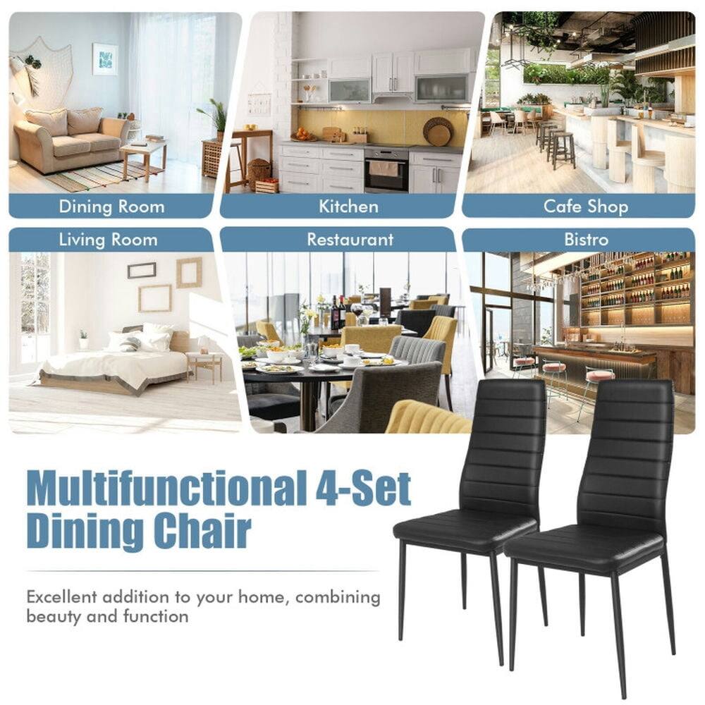 Dining Room  
Living Room  
Kitchen  
Restaurant  
Cafe Shop  
Bistro  

Multifunctional 4-Set Dining Chair  

Excellent addition to your home, combining beauty and function