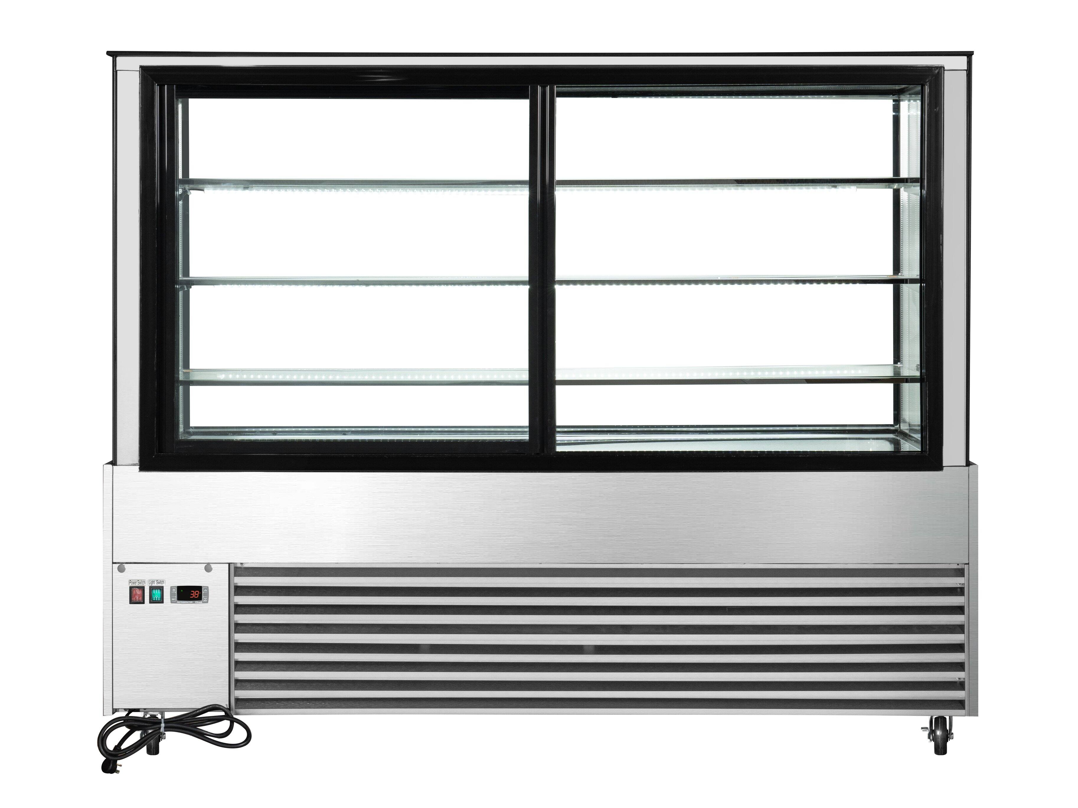 Alt View 4. Koolmore - 71 in. Refrigerated Bakery Display Case for Cakes, Stainless Steel Frame, 30 cu. ft. RBD30C. - Stainless-Steel.