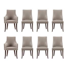 Manhattan Comfort - Connie Modern 8-Piece Dining Chair Set - Taupe