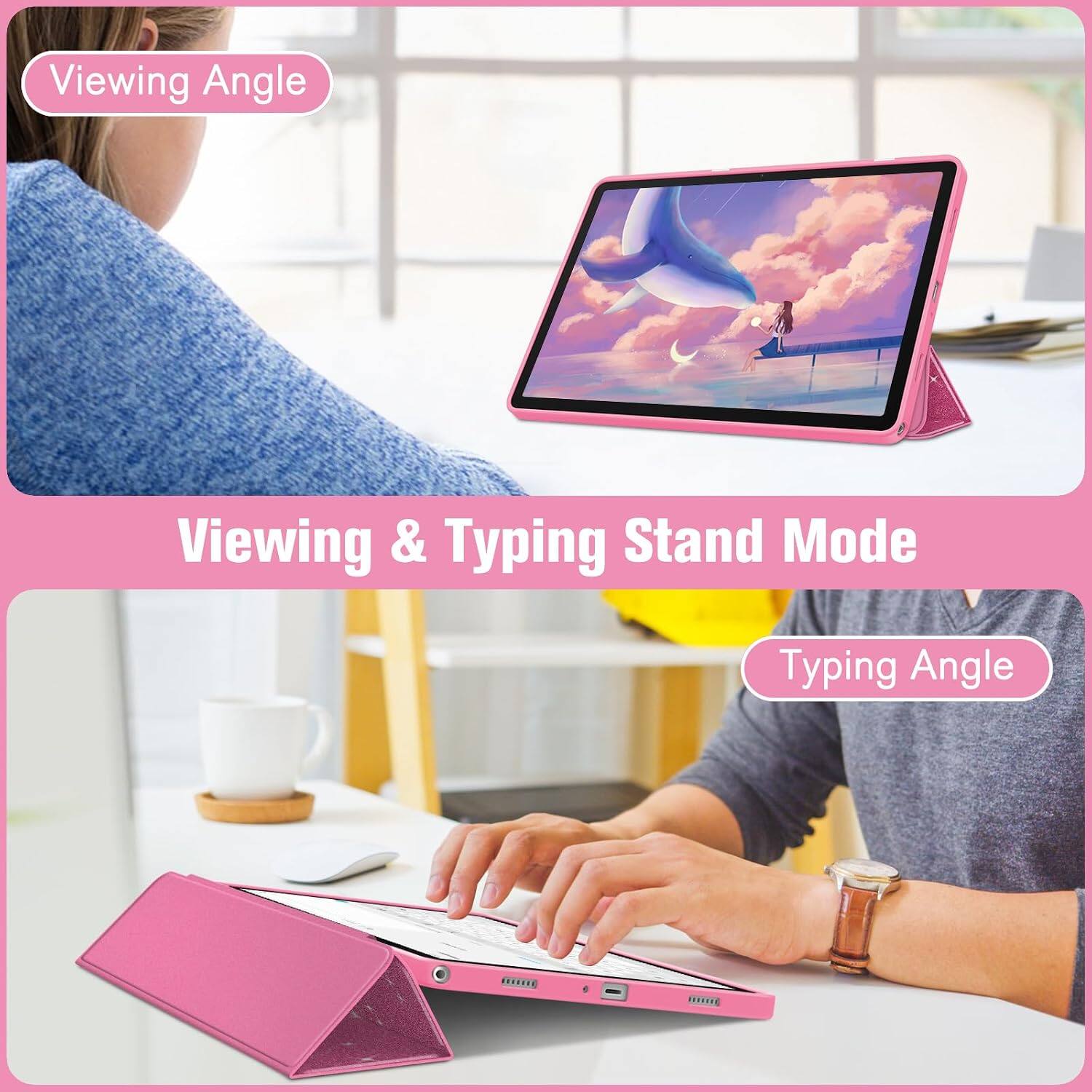 Viewing Angle  
Viewing & Typing Stand Mode  
Typing Angle