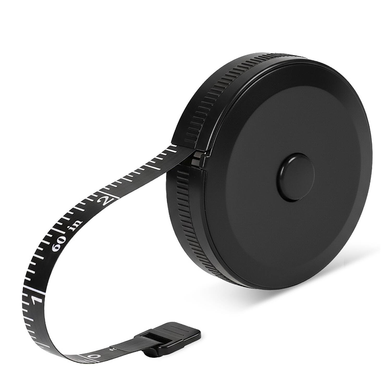 Front. Garnen - 1x Body Measuring Tape Body Tape Measure 60" Flexible Retractable Measuring Tape Body Measurements Sewing Fabric, Black - Black.