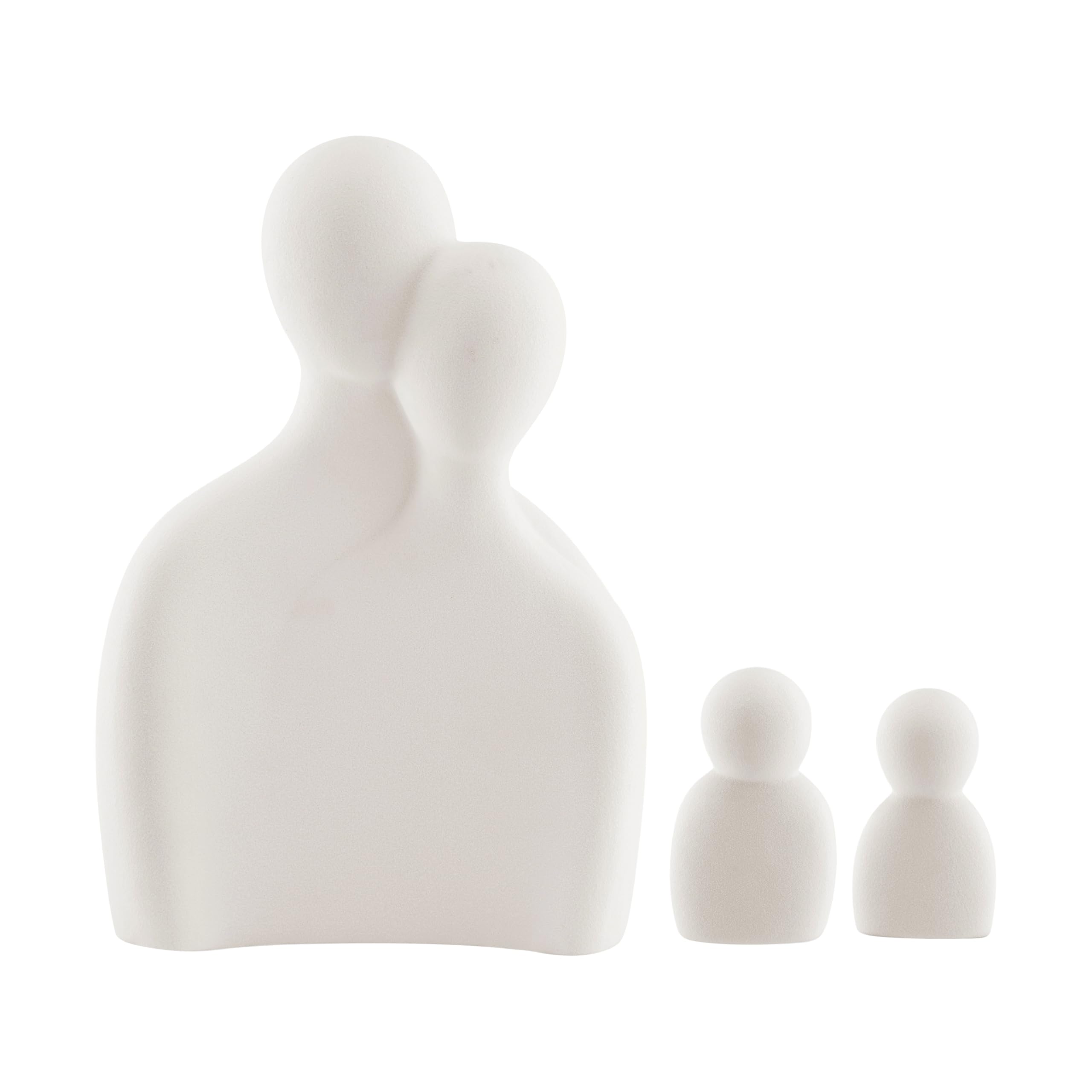 Alt View 7. Refined Abode Design - Hans Cream Abstract Nesting Three Piece Family Of Decorative Accent Matte Ceramic Sculpture Figure Set - Default.