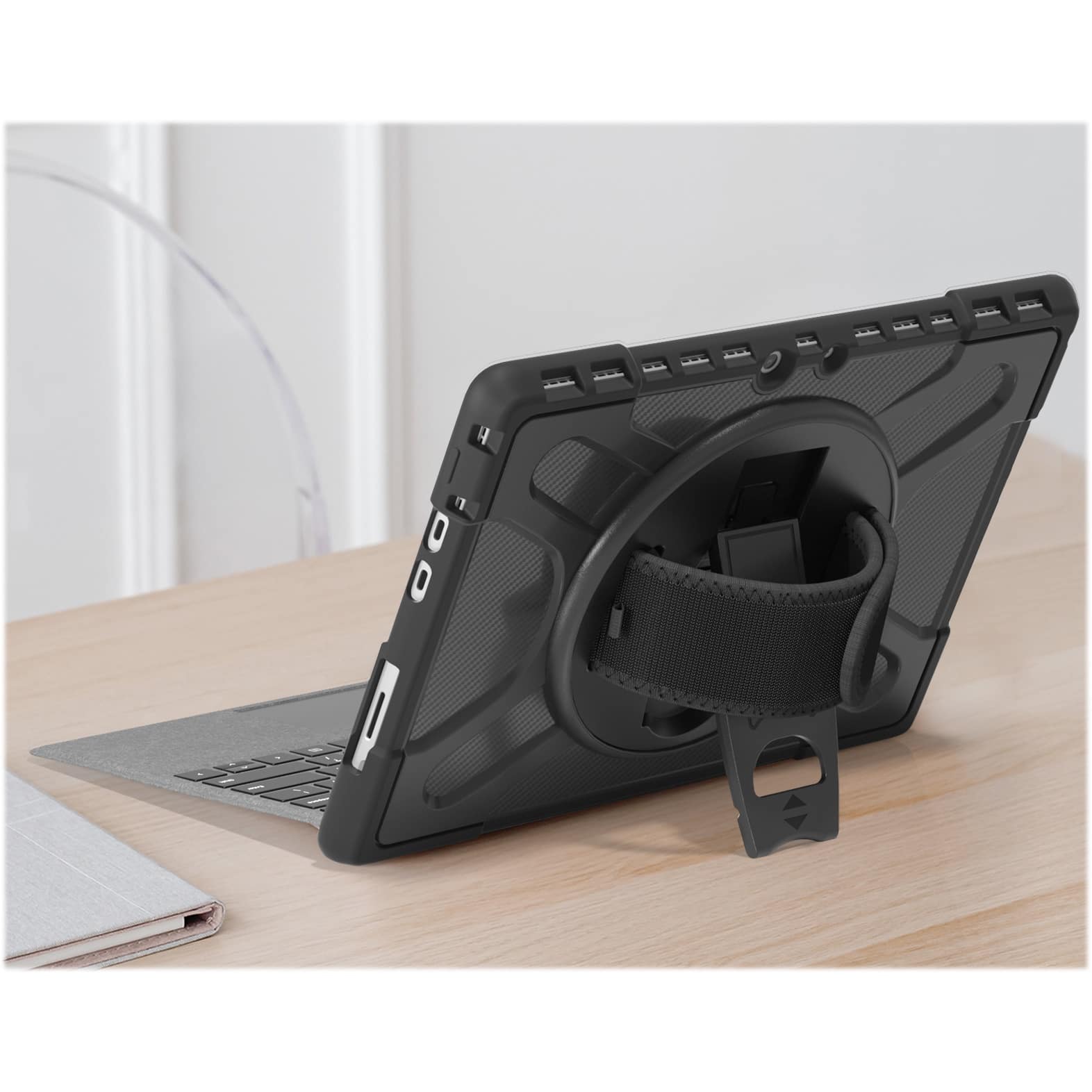 Alt View 17. SaharaCase - Raider Series Hand Strap Case for Microsoft Surface Pro 9, Pro 10, and Pro 11th Edition - Black.