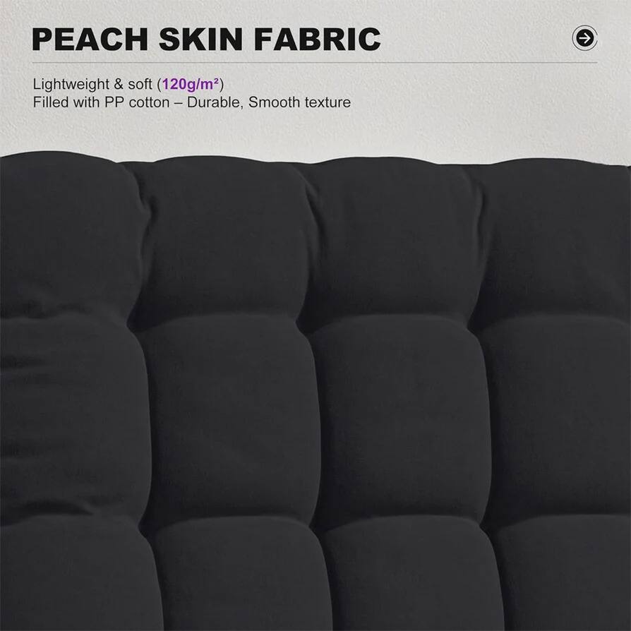 PEACH SKIN FABRIC

Lightweight & soft (120g/m²)  
Filled with PP cotton – Durable, Smooth texture