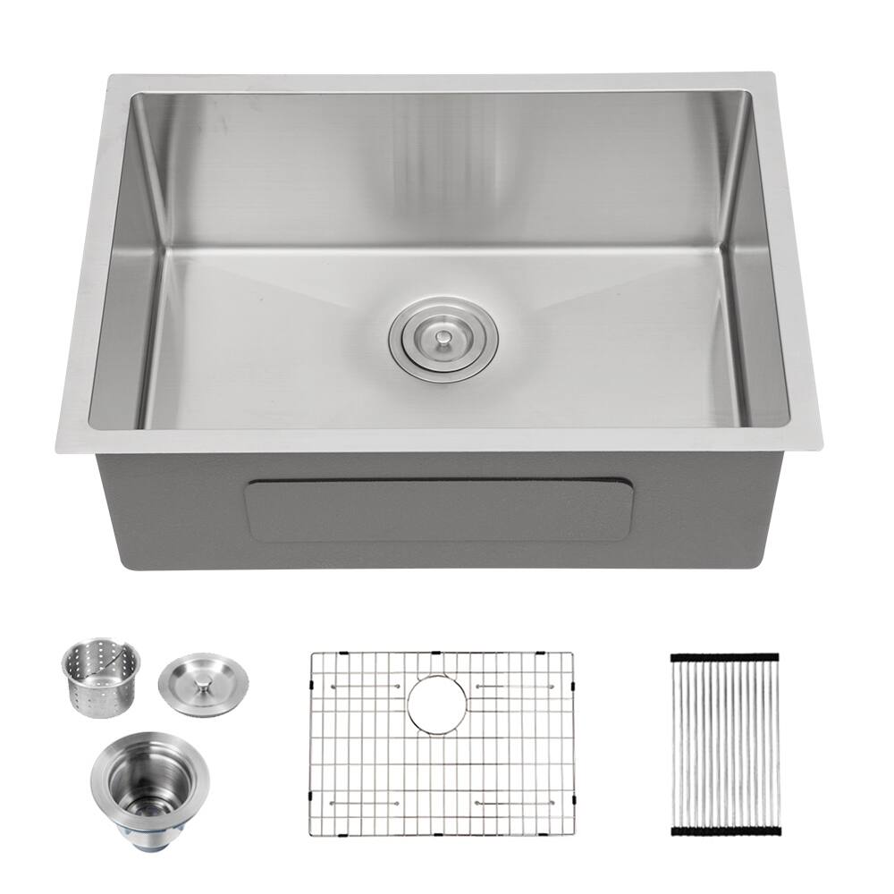 Lordear 27x18x10 Inch Undermount kitchen Sink Under Mount 16