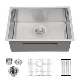 Lordear - 33"x19"x10" Undermount SUS304 Stainless Steel Kitchen Sink 16 Gauge Single Bowl Kitchen Sink - Stainless Steel Brushed