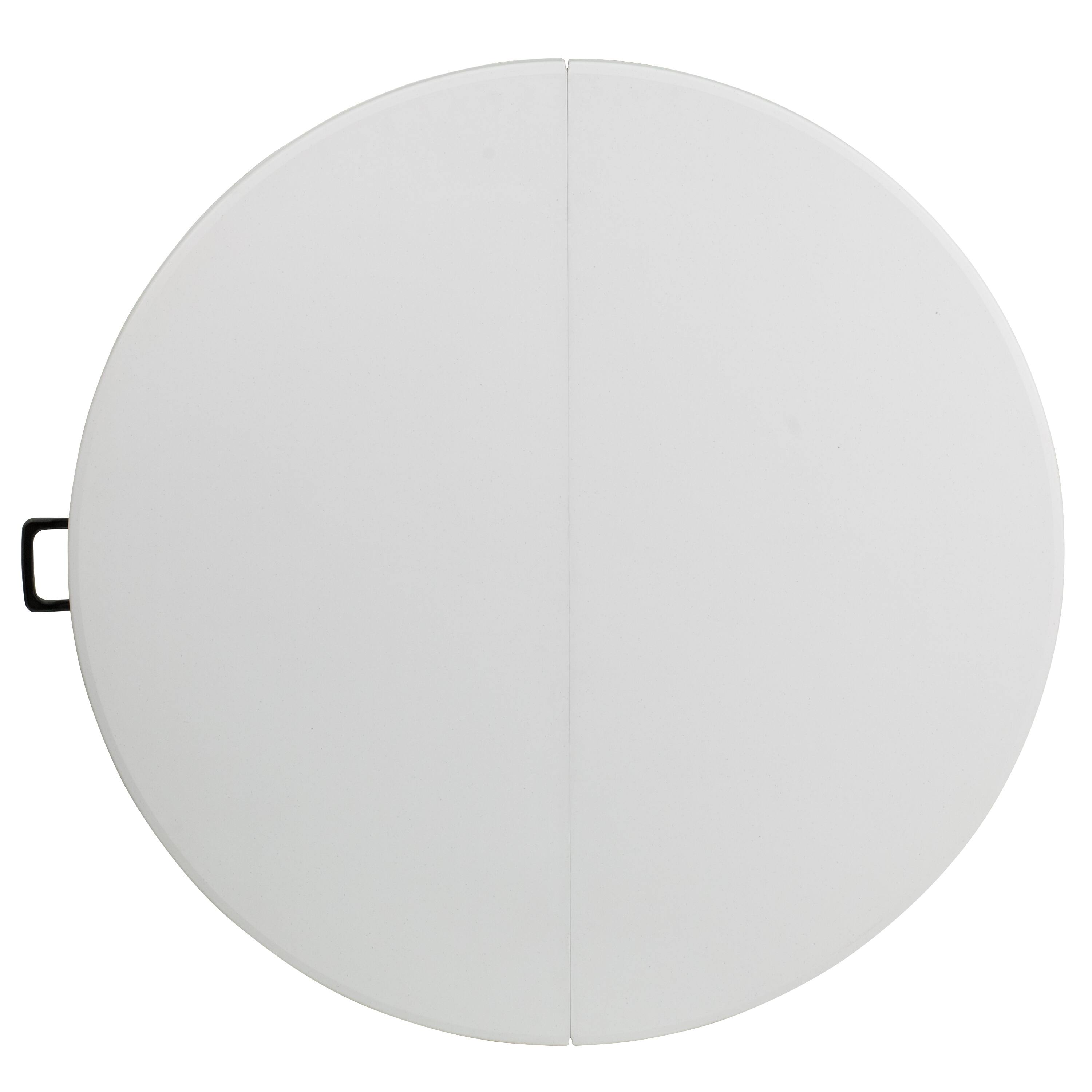 Alt View 14. Alamont Home - Freeman 4-Foot Round Bi-Fold Granite White Plastic Event Folding Table with Handle - Granite White.