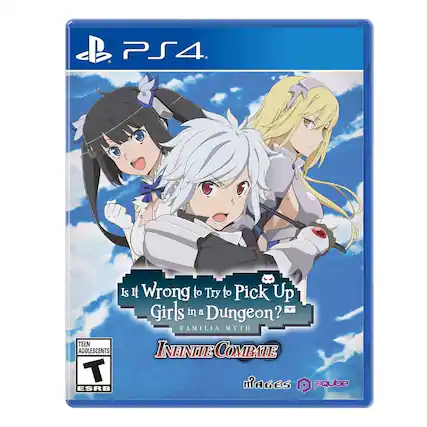 PS4
Is It Wrong to Try to Pick Up Girls in a Dungeon?
FAMILIA MYTH
INFINITE COMBAT
TEEN ADOLESCENTS
T MAGES
pque
ESRB - T (Teen 13+)