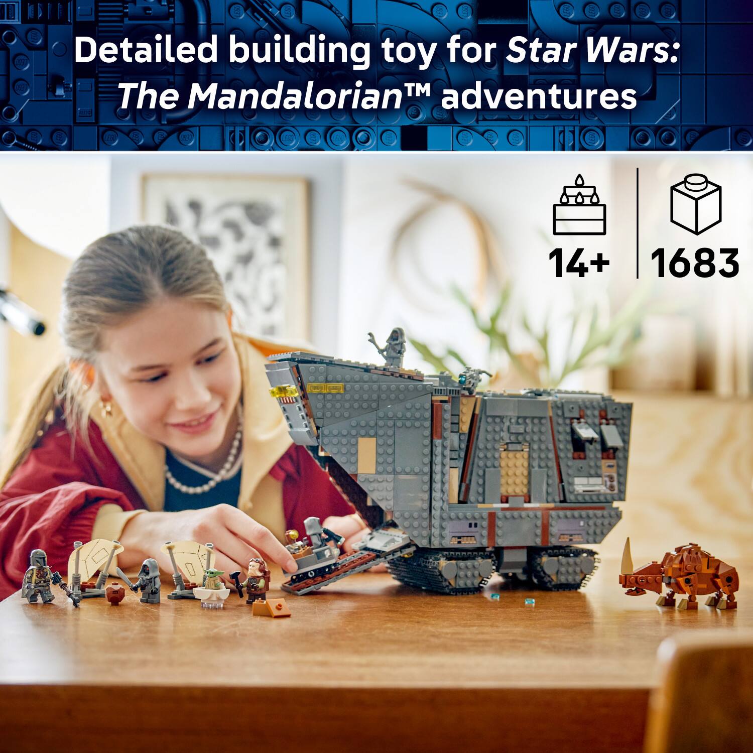Detailed building toy for Star Wars: The Mandalorian™ adventures  
14+  
1683