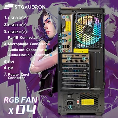 STGAubron Gaming Desktop PC, Radeon RX 580 8G, AMD Ryzen 3 3200G STGAubron Gaming Desktop PC, Radeon RX 580 8G, AMD Ryzen 3 3200G