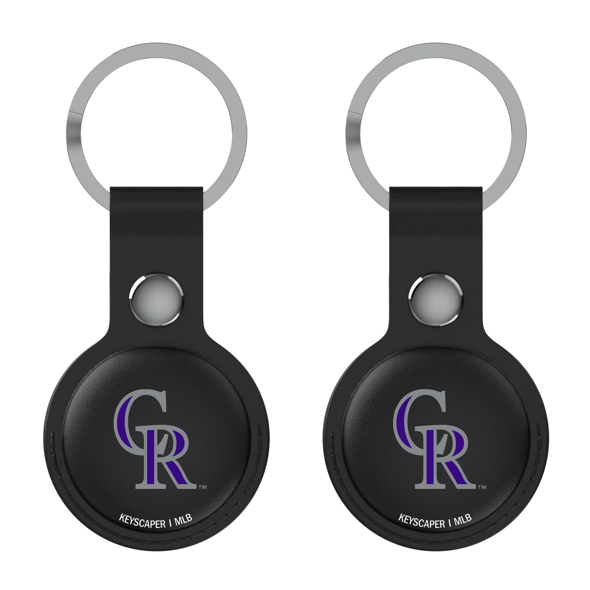 Keyscaper - Colorado Rockies Two-Pack AirTag Holders - No Size - Black