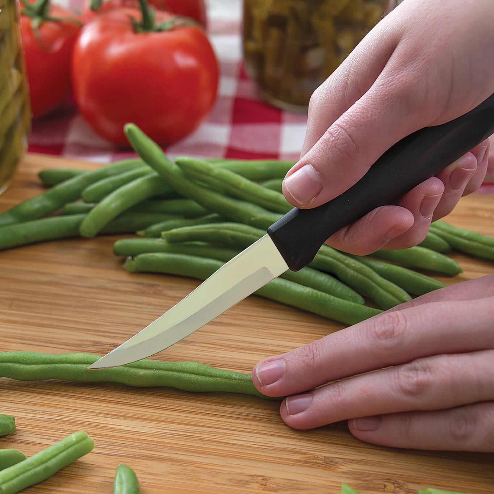 Alt View 3. Rada - Cutlery 3.25-Inch Heavy Duty Paring Knife Anthem Wave Handle - Black.