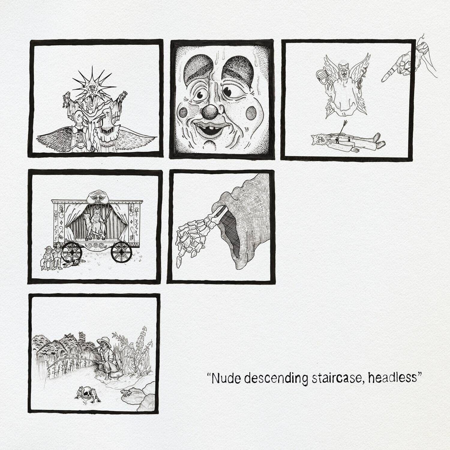 "Nude descending staircase, headless"
