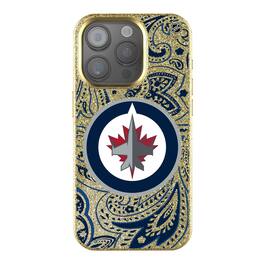Keyscaper - NHL - Winnipeg Jets Paisley Bling iPhone Case - 14 Pro Max - Gold