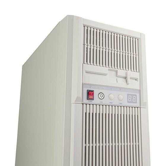 Alt View 3. SilverStone - SST-FLP03W Retro-inspired M-ATX versatile chassis with support for diverse storage high-end GPUs and efficient cooling - White.