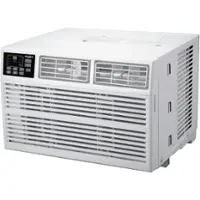 Whirlpool - 1,500 Sq. Ft. 23,200 BTU 230V Window Mounted Air Conditioner with Supplemental Heat - White - Front_Zoom