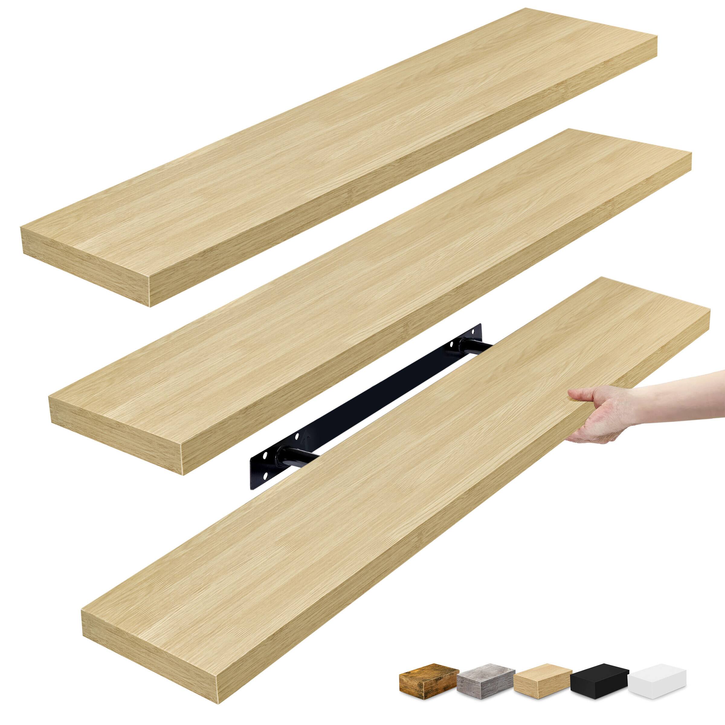Front. Sorbus - Sorbus Floating Shelves for Wall - 35 Inch Long Bathroom Shelves, Wall Decor for Bedroom, Kitchen, Living Room - Maple.