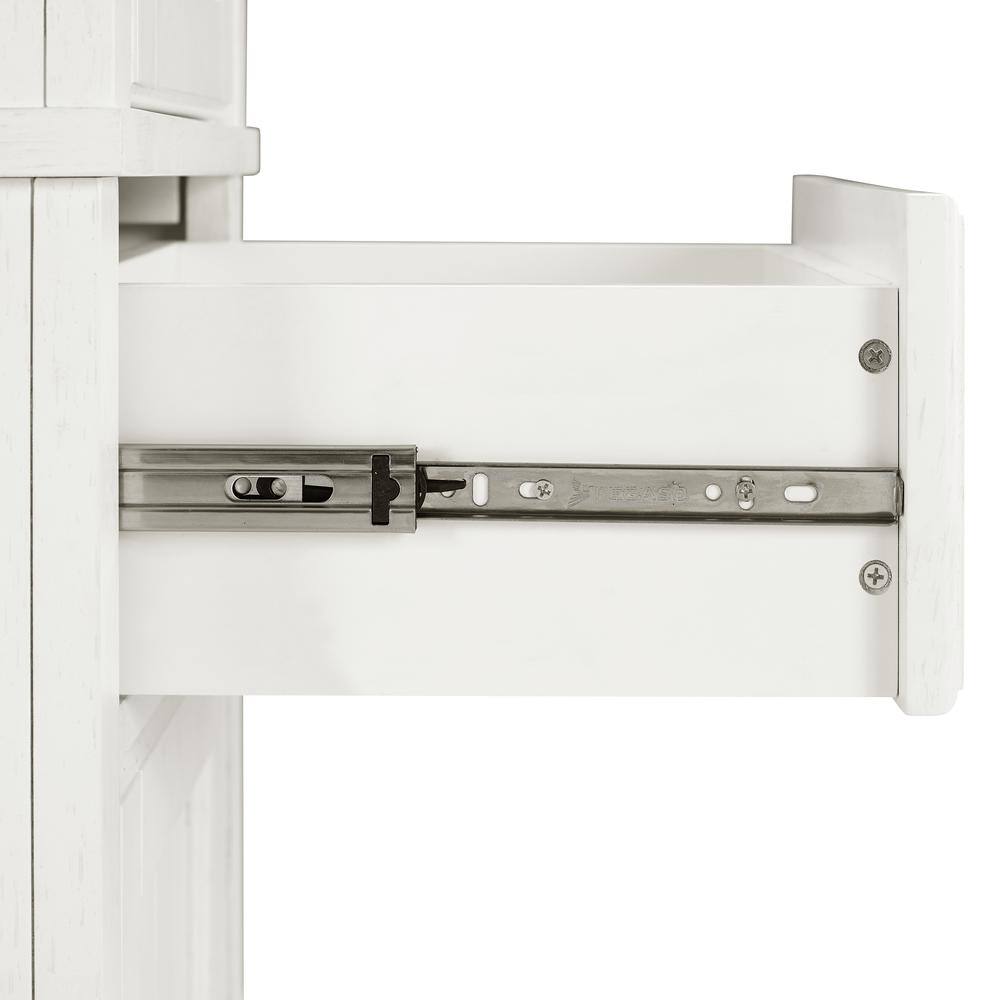 Alt View 1. Crosley Furniture - Seaside Tall Linen Storage Cabinet - White.