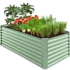 Front. Best Choice Products - Best Choice Products 6x3x2ft Outdoor Metal Raised Garden Bed for Vegetables Flowers Herbs - Sage Green - Sage Green.