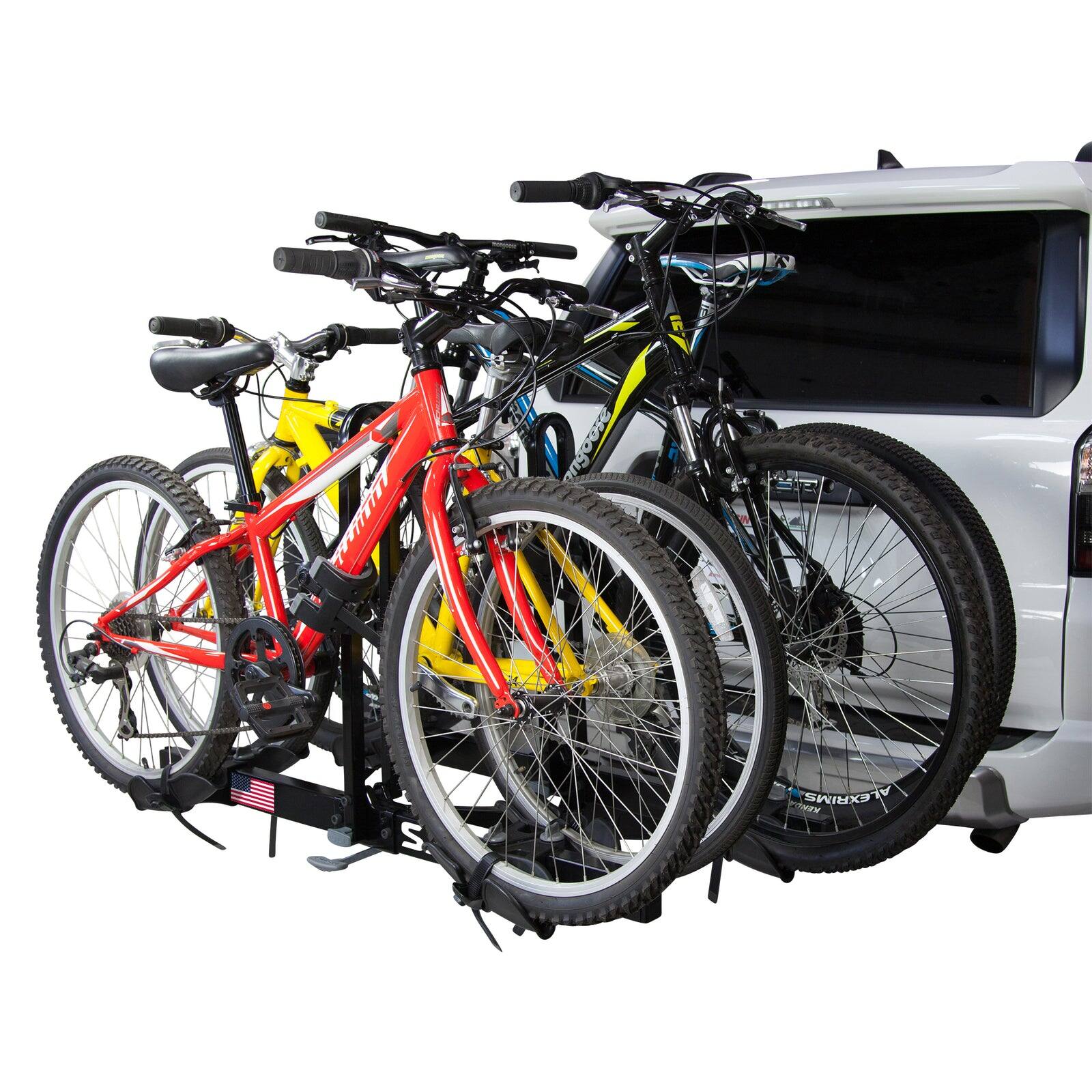 Alt View 5. Saris - Freedom Bike Hitch Car Rack, 4-Bicycle Carrier - Black.