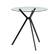 Angle. CorLiving - Lennox Glass Top Trestle Bistro Table - Black.