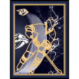 Fan Creations - Nashville Predators 12'' x 16'' Framed Neon Player Print - Black