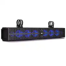 Front. Pyle - Pyle 32" Off-Road ATV/UTV LED Lights Waterproof Bluetooth UTV Sound Bar - Speakers with Built-in Amplifier.