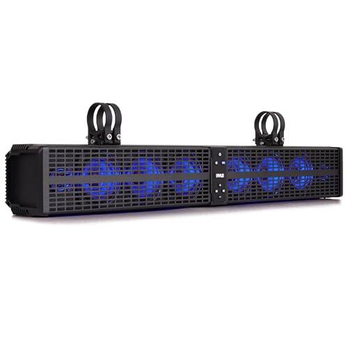 Front. Pyle - Pyle 32" Off-Road ATV/UTV  LED Lights Waterproof Bluetooth UTV Sound Bar - Speakers with Built-in Amplifier.
