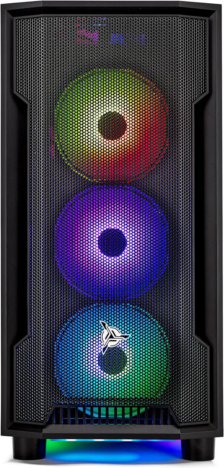 Alt View 1. Skytech Gaming - Skytech SHADOW4 - Intel Core i5 14400F, 5050 8GB, 16GB 6000 MHz DDR5 RAM, 650W GOLD PSU - Black.